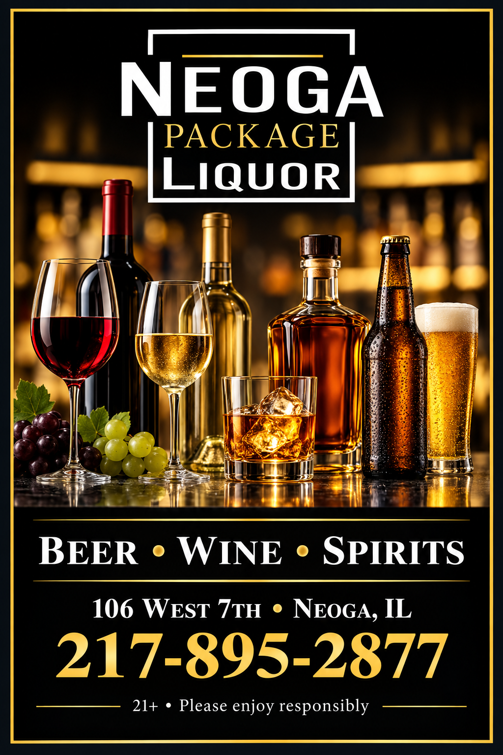 Neoga Package Liquor — Neoga Package Liquor Portrait Ad 2