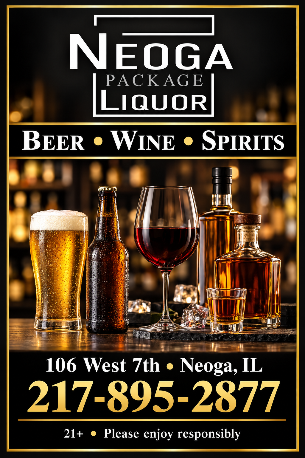 Neoga Package Liquor — Neoga Package Liquor Portrait Ad 3